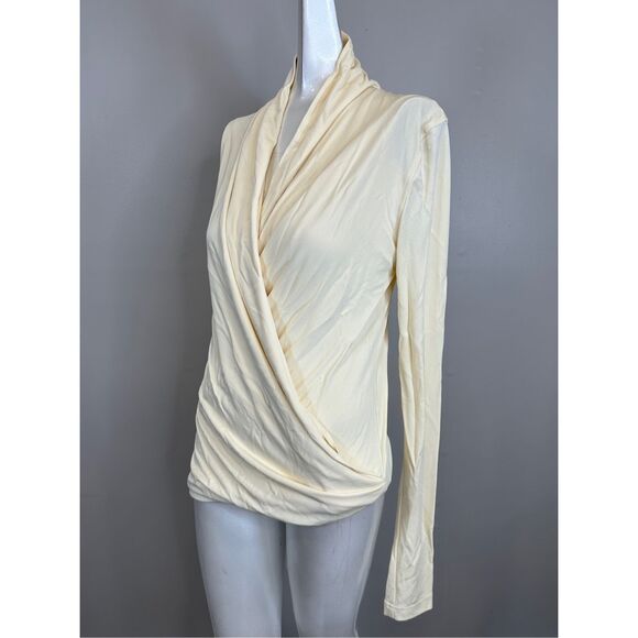 Toteme Stretch-Jersey Wrap Top Size S $490 - Picture 5 of 10